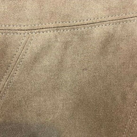Renuar Patchwork Panel A-Line Skirt Womens Brown Cool Faux Suede Casual Size 4 - Picture 11 of 16